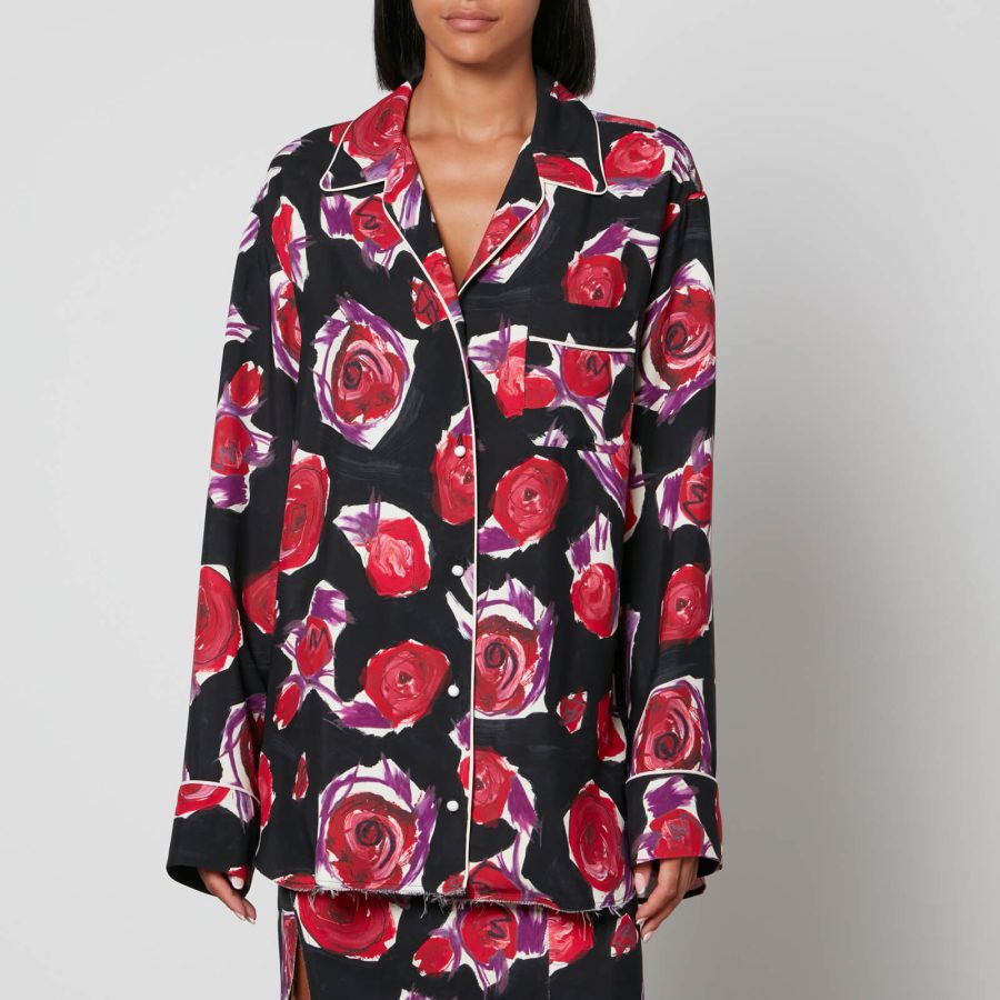 Marni Women's Floral Print Shirt - Black - IT 38/UK 6