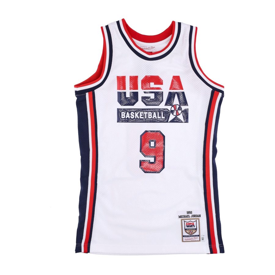 Men's Basketball Tank Top Nba Authentic Jersey Hardwood Classics No 9 Michael Jordan 1992 Team USA