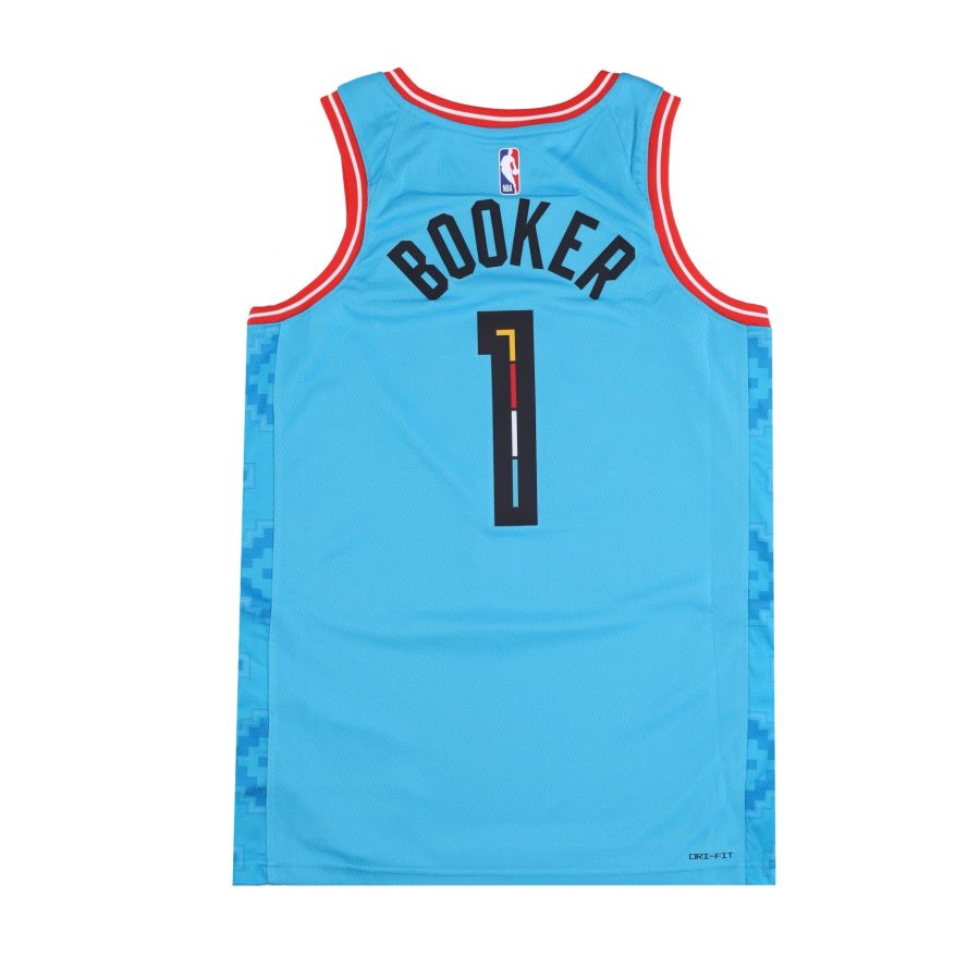 Men's Basketball Tank Top Nba City Edition 22 Dri-fit Swingman Jersey No 1 Devin Booker Phosun Dk Turquoise