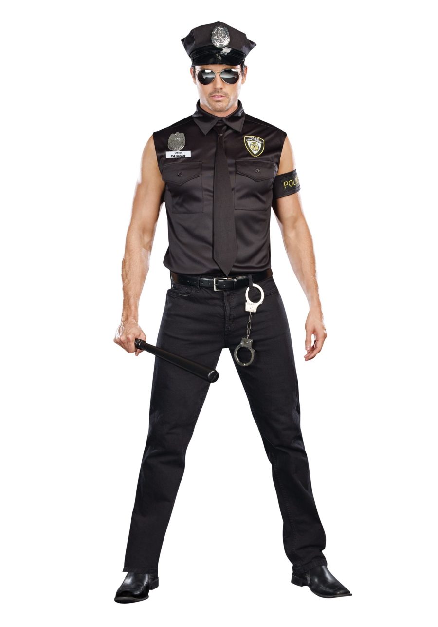 Men's Plus Size Sexy Cop Costume