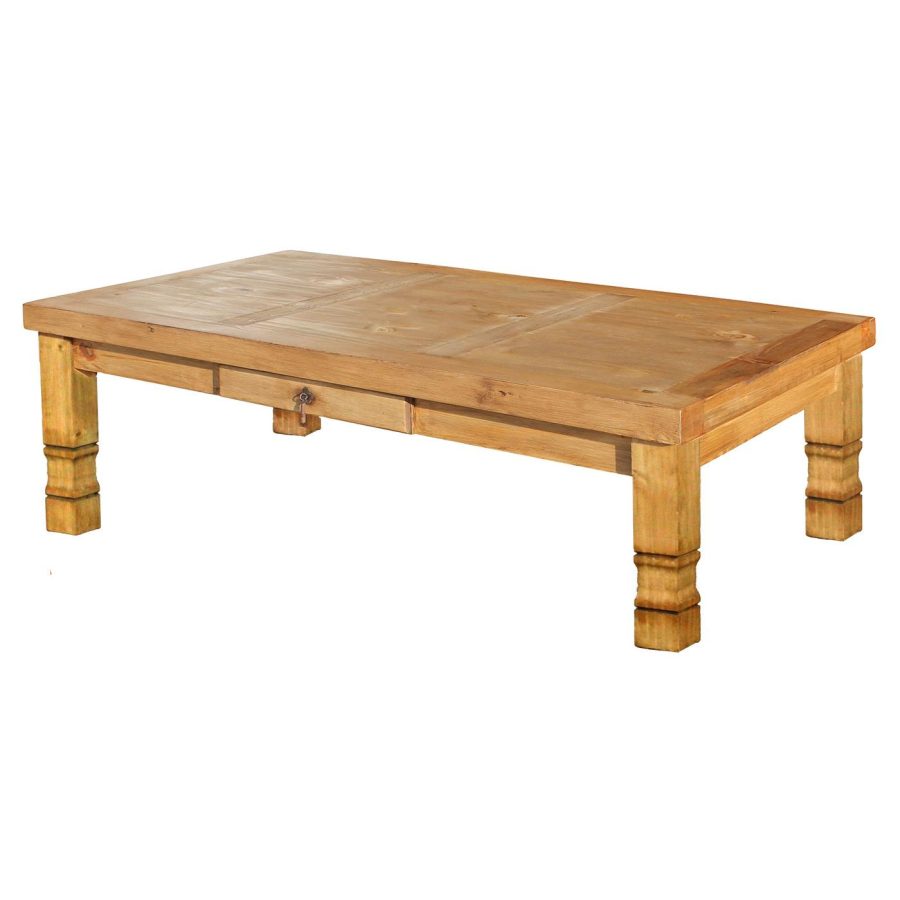 Mexican Rustic Pine Large Julio Coffee Table