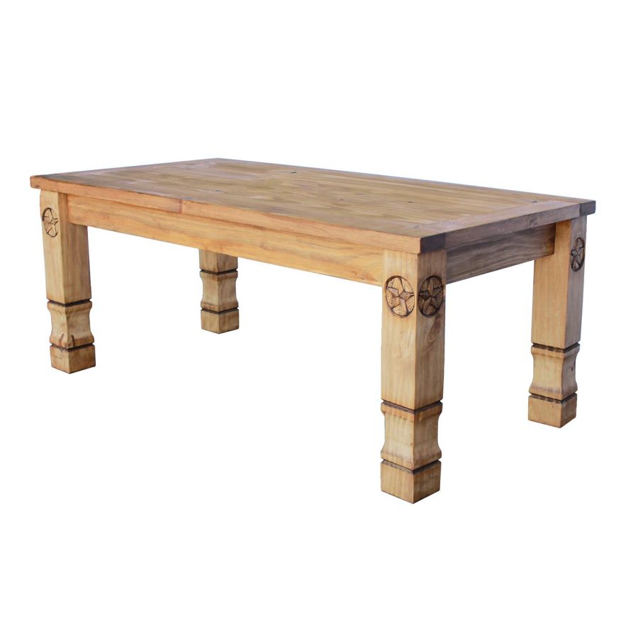 Mexican Rustic Pine Small Julio Star Coffee Table