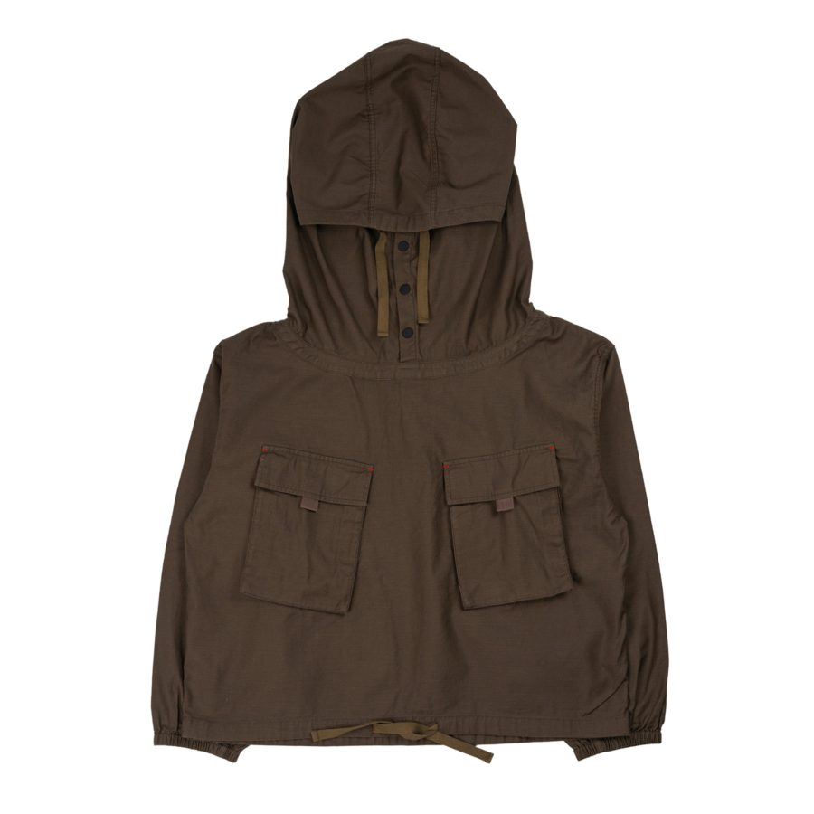 Military Cloth Smock cotton jacket in olive green