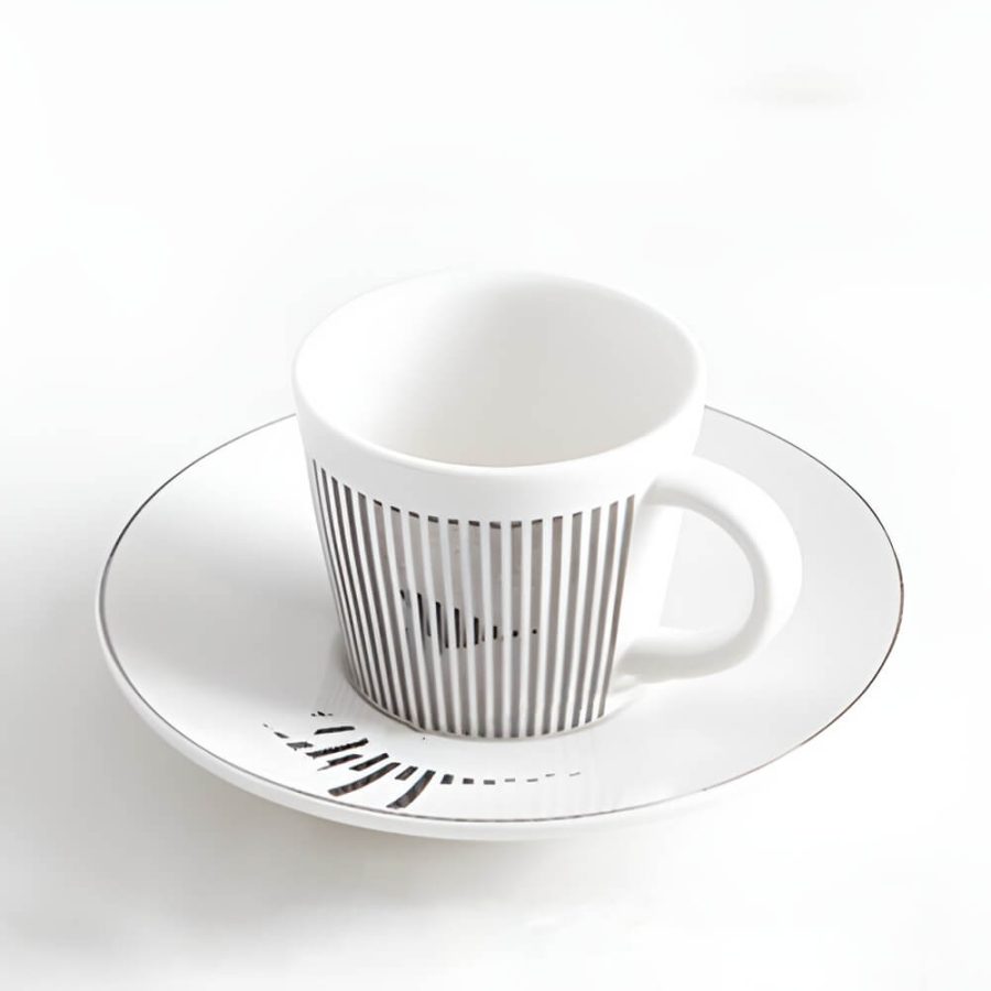 Mirror Anamorphic Cup & Saucer