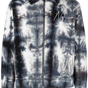 NAHMIAS Padded Zip Jacket Black Tye Dye