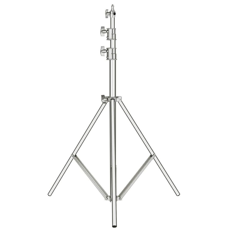 NEEWER 118"/3m Stainless Steel Light Stand, Spring Cushioned Heavy Duty Photogra