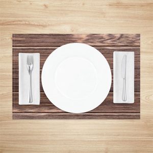 Nature Wood Texture Simple Dining Set Of 4 Placemats - Aperturee