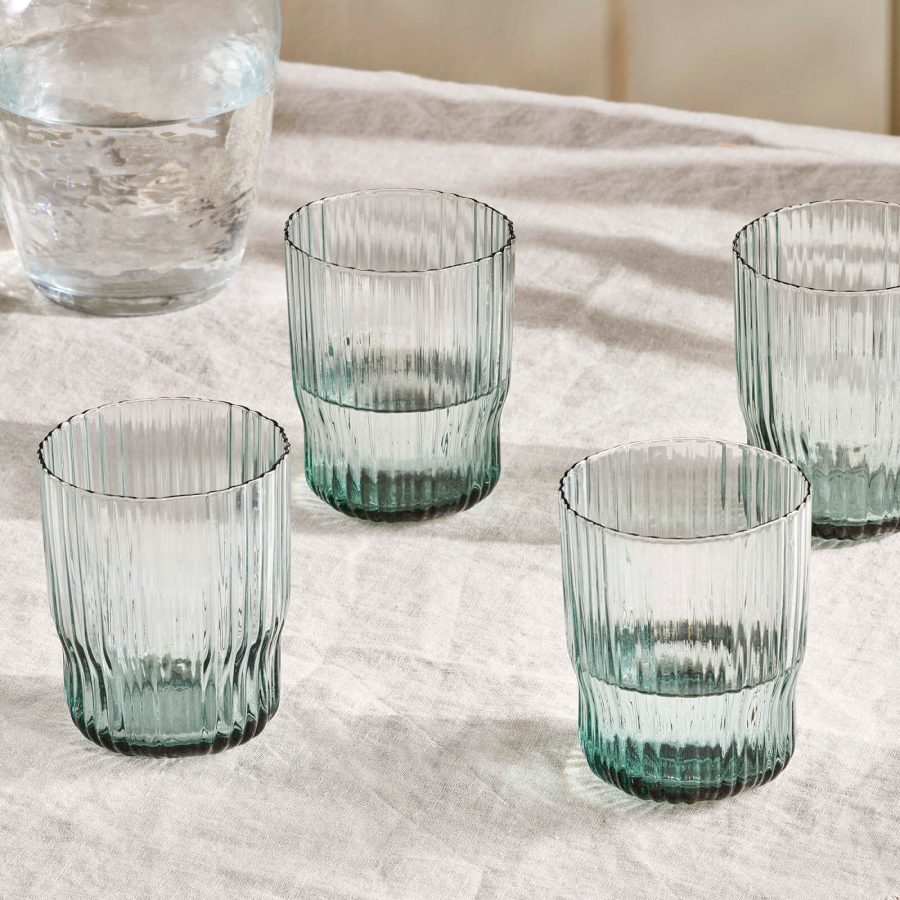 Nkuku Fali Tumbler - Blue - Set of 4