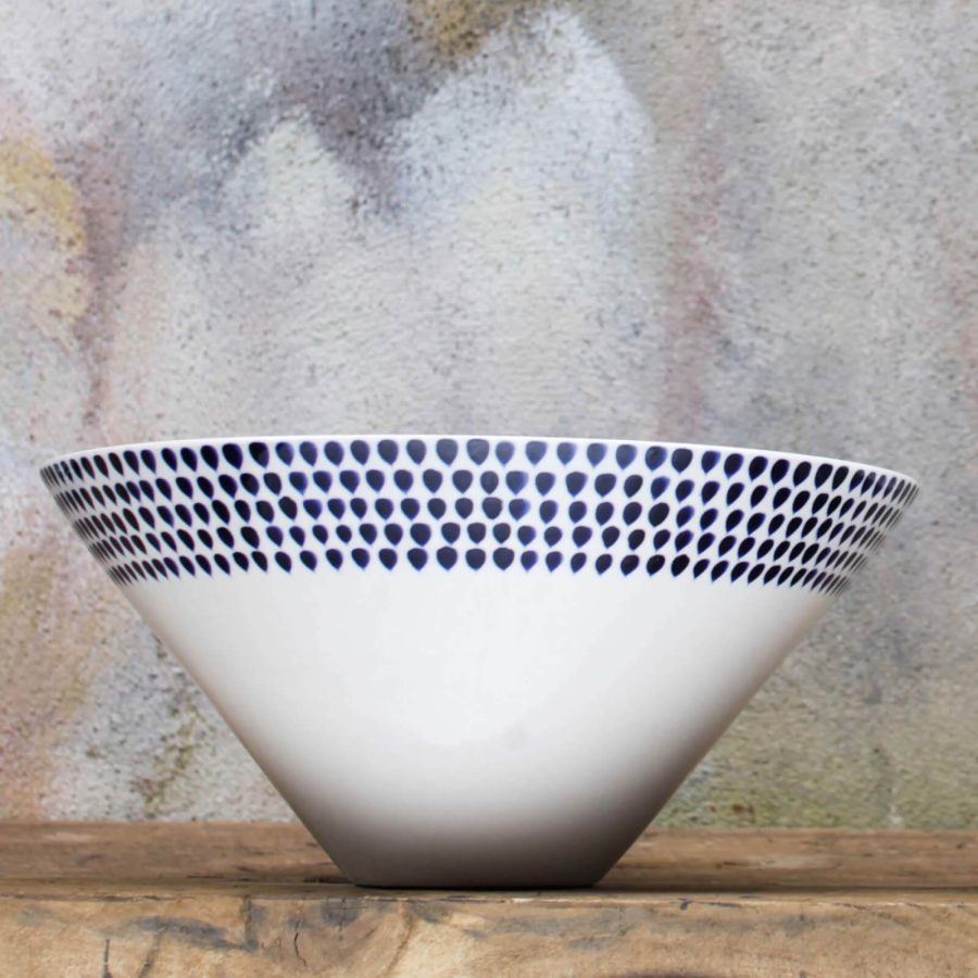 Nkuku Indigo Drop Serving Bowl - Medium