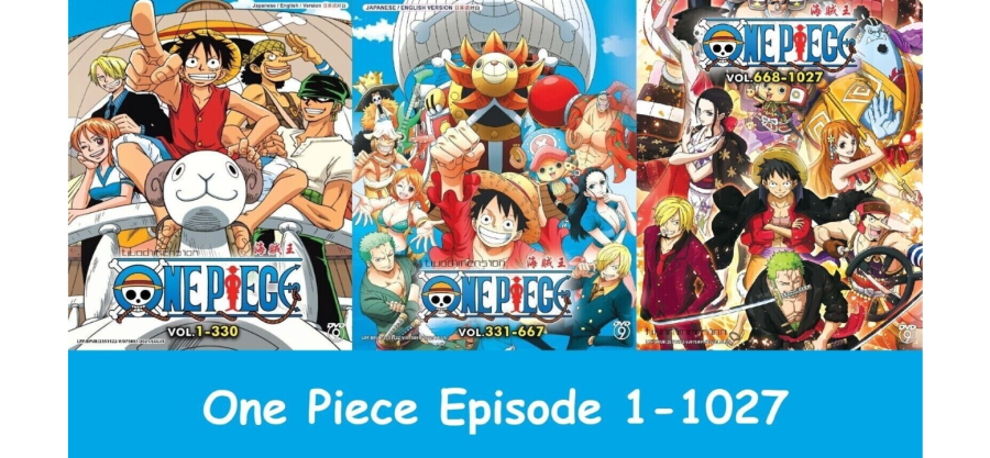 One Piece (Vol.1-1027) 3 Complete Boxset Anime DVD [English Dubbed]