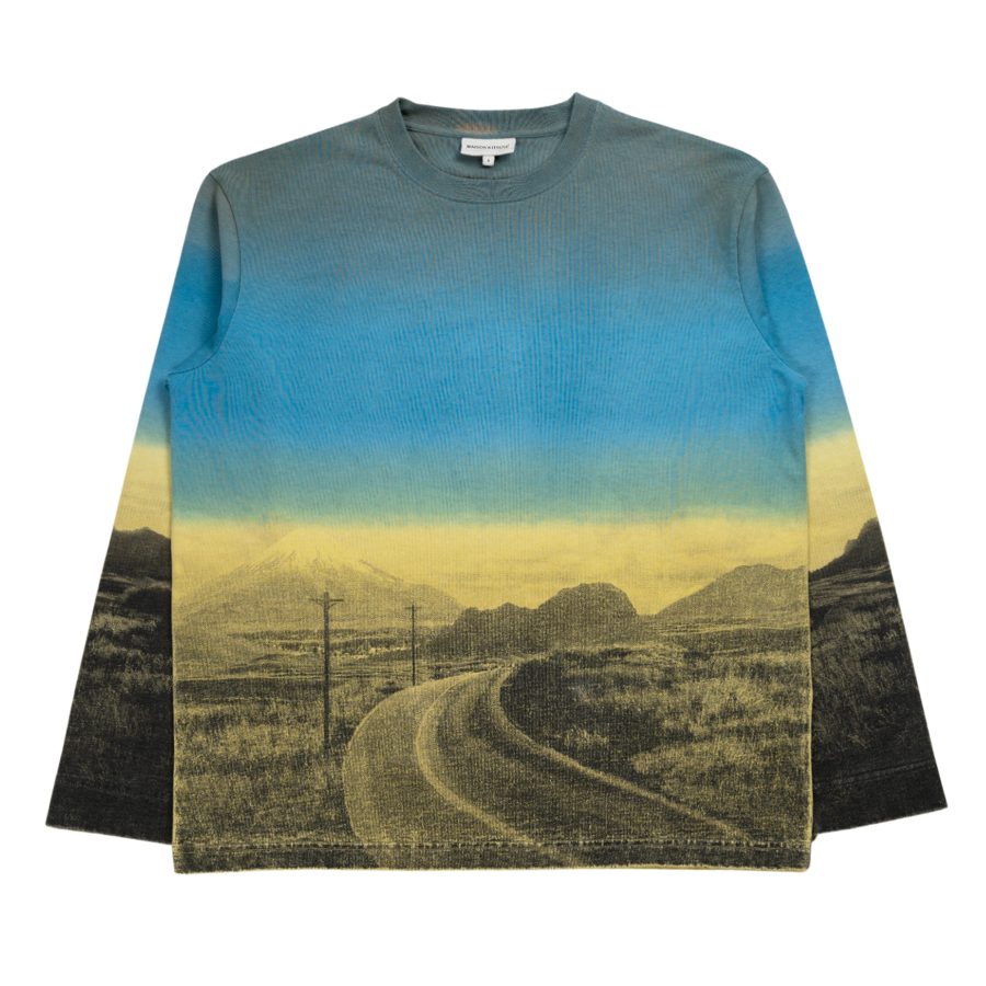 Open Road long-sleeved printed cotton t-shirt