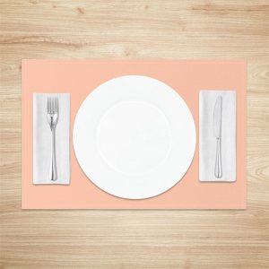 Orange Pink Premium Pure Color Set Of 4 Placemats - Aperturee