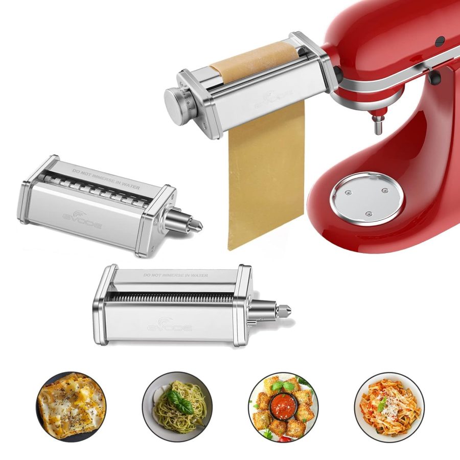 Pasta Attachment For Kitchenaid Stand Mixer Included Pasta Sheet Roller, Spaghet