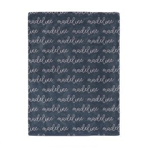 Personalized Cursive Name Throw Blanket Baby Gift - Aperturee