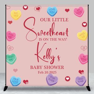 Personalized Little Sweetheart Baby Shower Backdrop - Aperturee