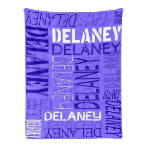 Personalized Name Slateblue Soft Blanket Family Gift - Aperturee