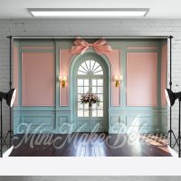 Pink Tiffany Blue Window Retro Wall Photography Backdrop - Aperturee