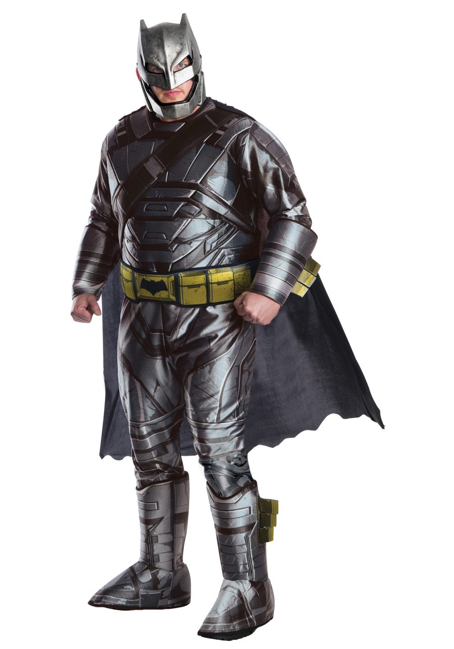 Plus Size Dawn of Justice Armored Batman Men's Costume