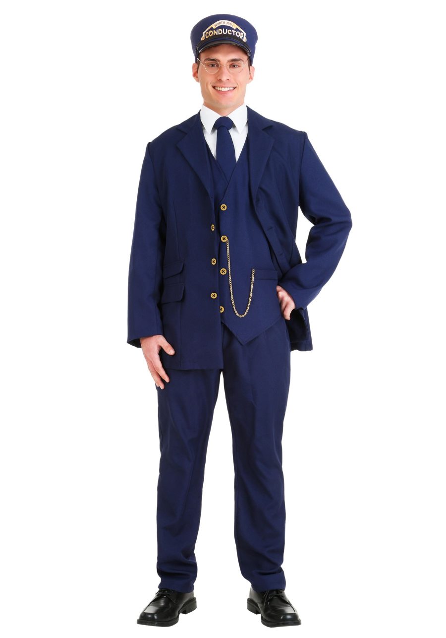 Plus Size Men's North Pole Train Conductor Costume