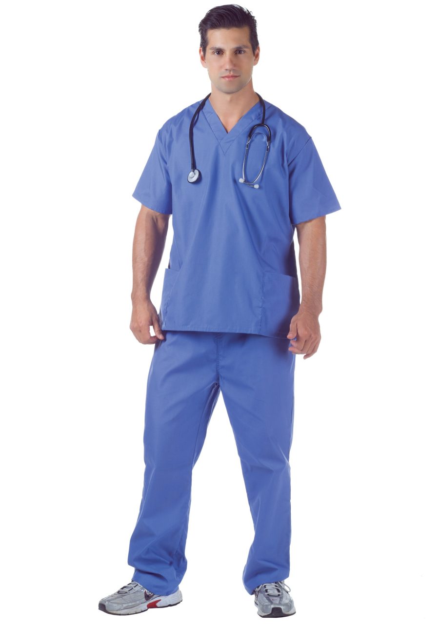 Plus Size Surgeon Scrubs Men's Costume