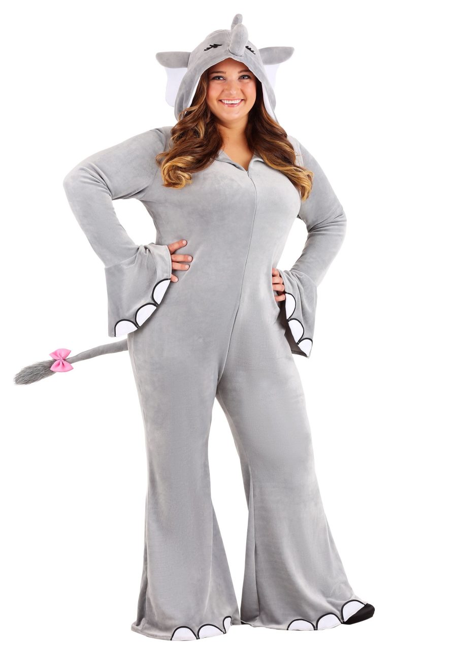 Plus Size Women's Wild Gray Elephant Costume