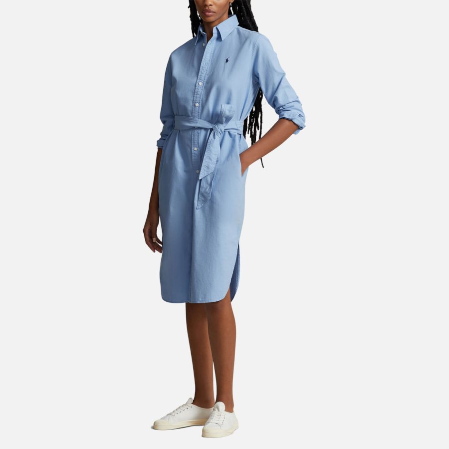 Polo Ralph Lauren Long Sleeve Cotton-Poplin Shirt Dress - UK 2
