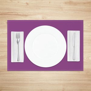 Pure Eggplant Purple Elegant Set Of 4 Placemats - Aperturee