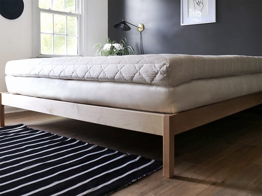 Queen 4" Organic Latex Mattress Medium Firm The Futon Shop