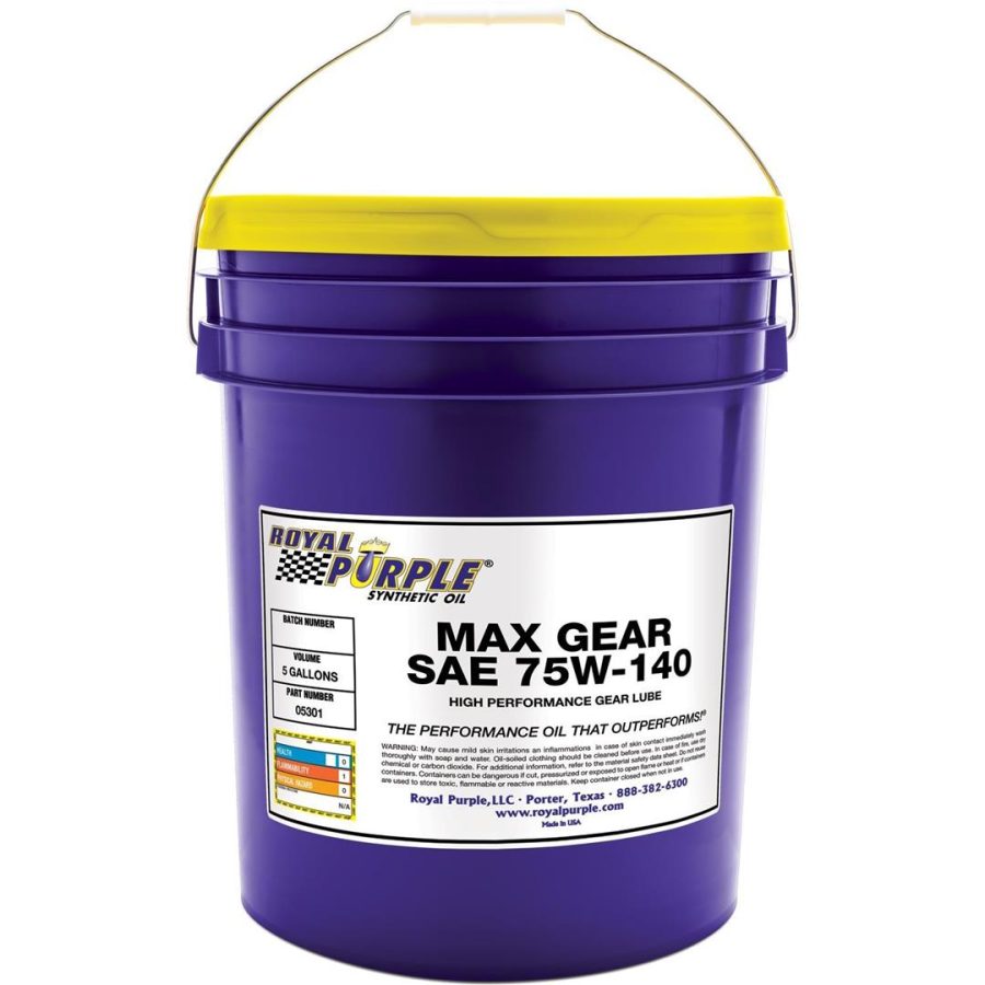 ROYAL PURPLE 5301 Max Gear 75W-140 High Performance Synthetic Automotive Gear Oil - 5 gal.