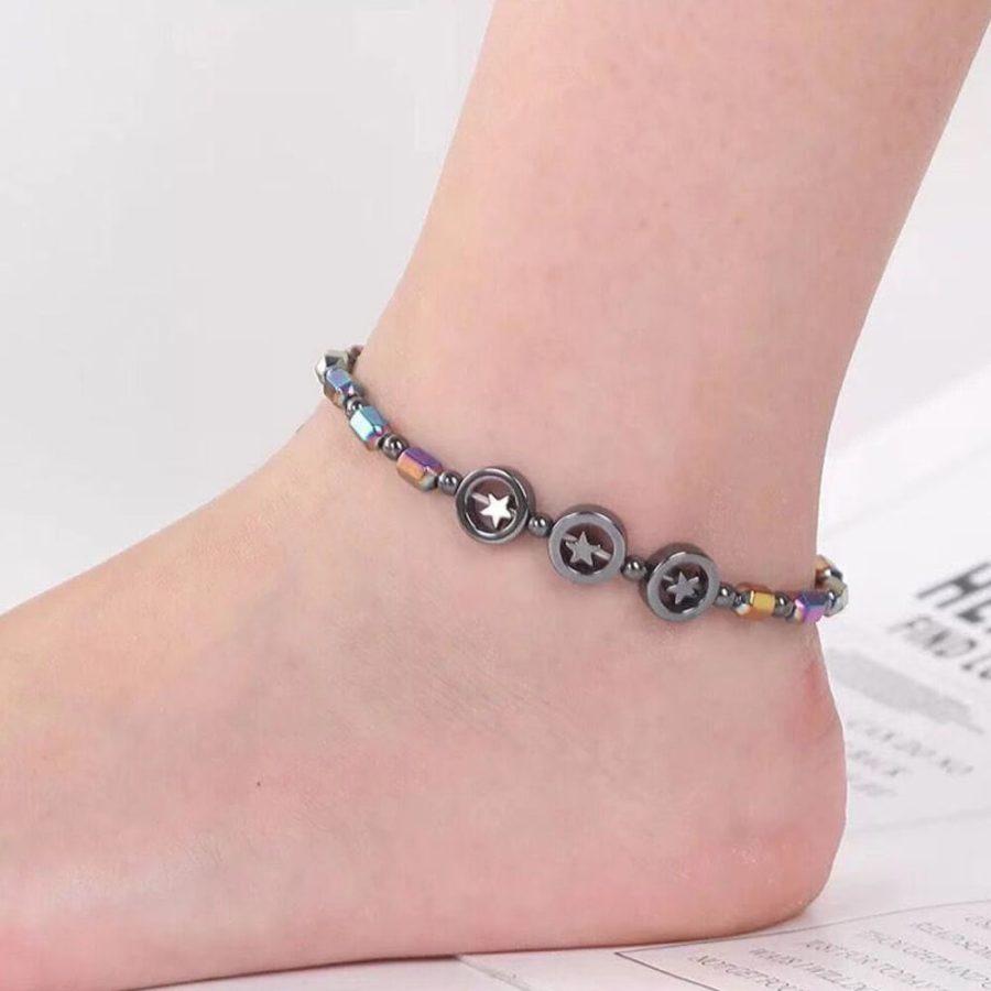 Reduce Swell Obsidian Magnetic Therapy Anklet