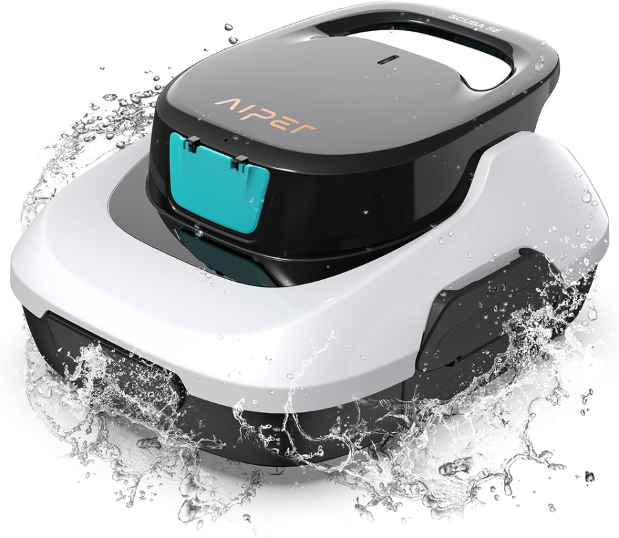 Robotic Pool Cleaner, Cordless Robotic Pool Vacuum, Lasts up to 90 Mins, Ideal