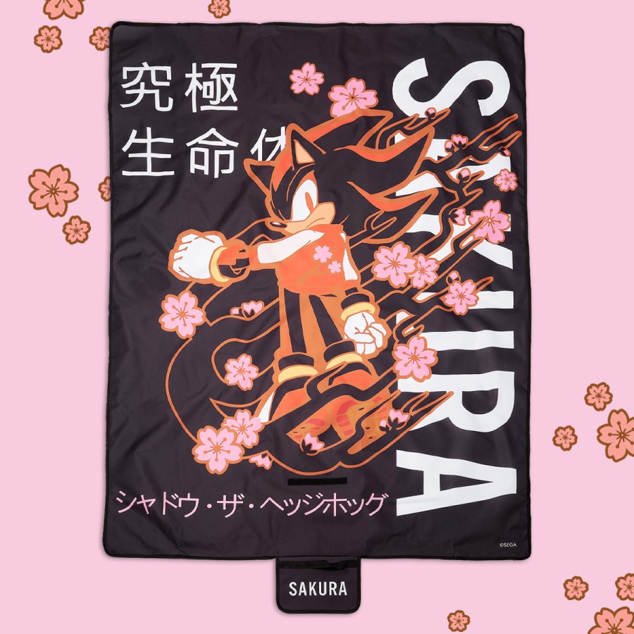 SEGA Sakura Range - Shadow the Hedgehog Black Picnic Blanket