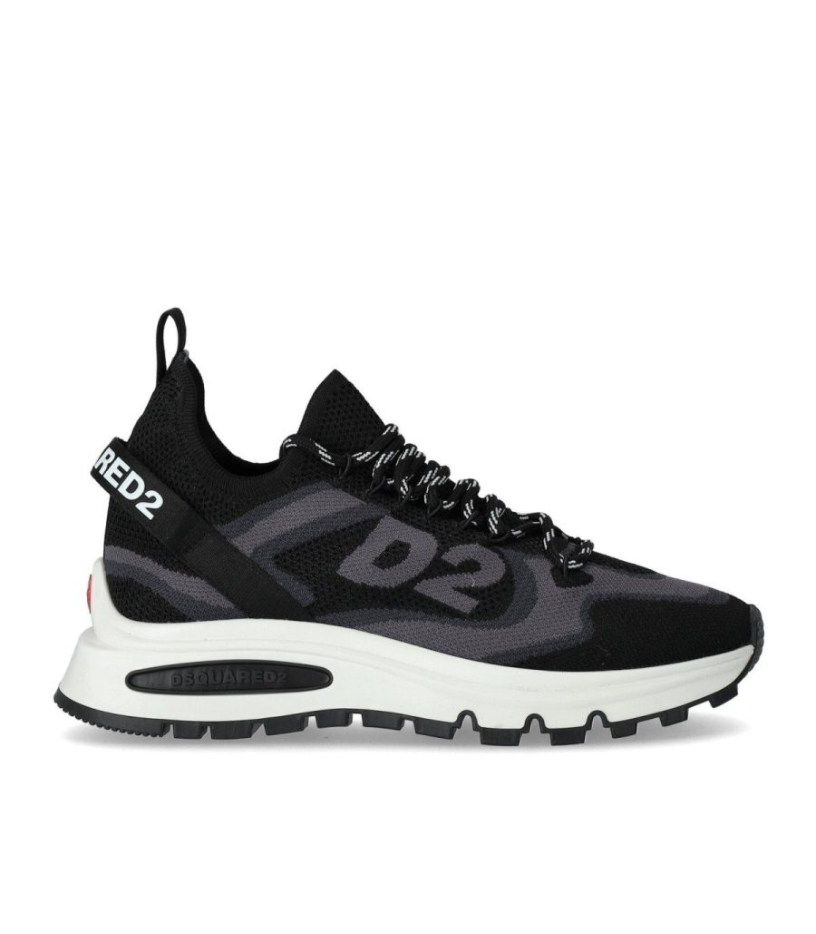 SNEAKER RUN DS2 BLACK AND GRAY DSQUARED2