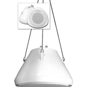 SPECO SP30PT 30Watt 5.25 Pendant Speaker and Chain WH