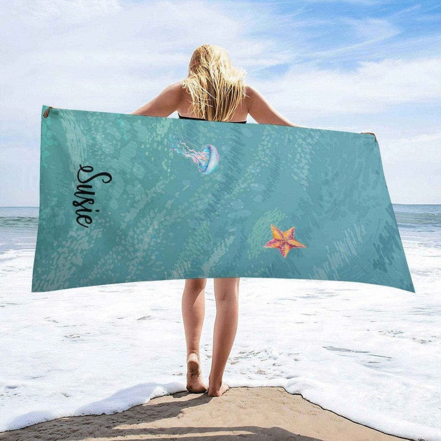Sea Beach Theme Custom Beach Towel For Holiday Gift - Aperturee