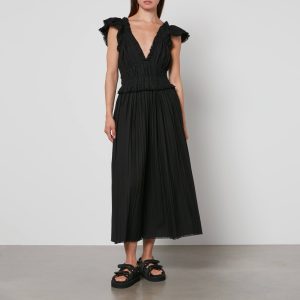 Sea New York Greir Gathered Poplin Midi Dress - US 2/UK 6