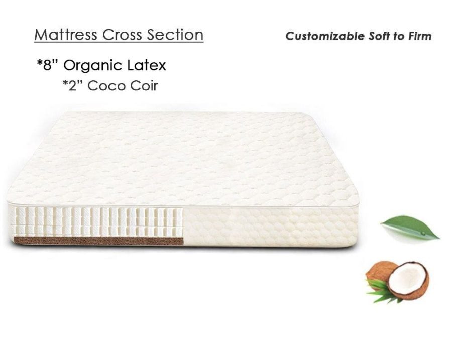 Softnest / Moonlight 8 Inch Certified Organic Mattress Latex - Organic Latex Mattress Customize From Soft to Firm - The Futon Shop