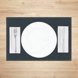 Solid Color Black Cloth Dining Set Of 4 Placemats - Aperturee