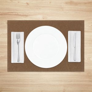 Solid Light Brown Modern Dinner Set Of 4 Placemats - Aperturee