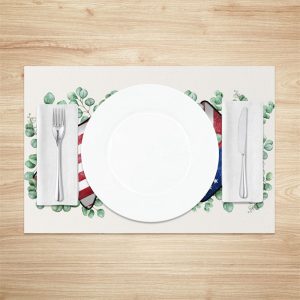 Star Leaves Flag Independence Day Set Of 4 Placemats - Lofaris