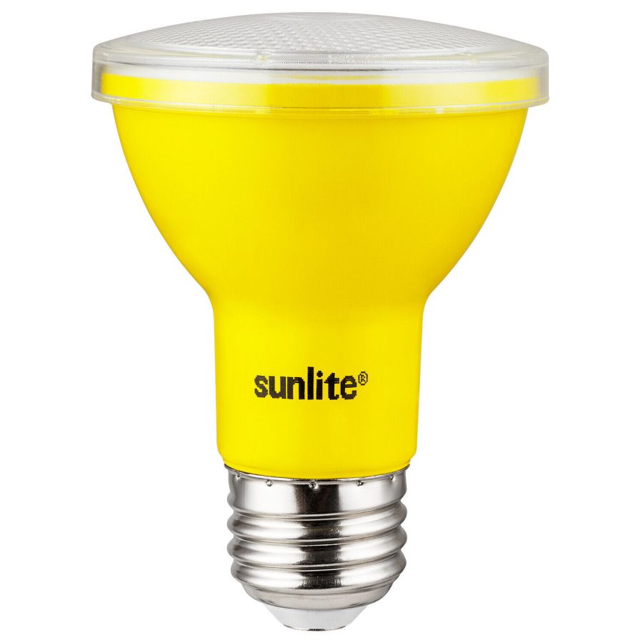 Sunlite 81466 LED Par20 Colored Recessed Bug Light Bulb 3W (50W Equal) Yellow