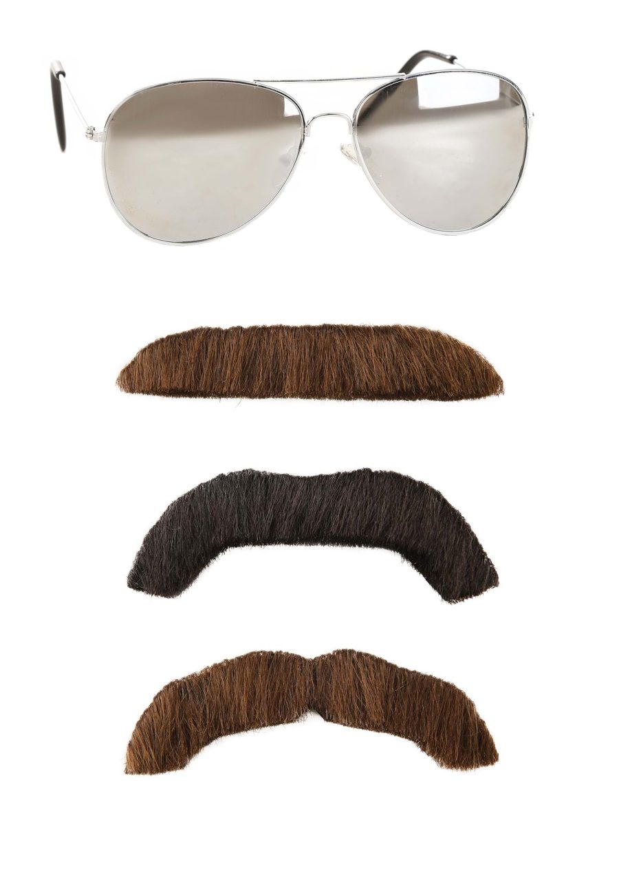 Super Troopers Adult Mustache and Sunglasses Kit