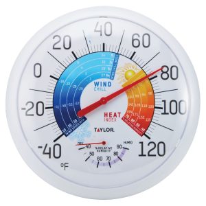 TAYLOR 6751 13.25-Inch Wind Chill/Heat Index Thermometer and Hygrometer