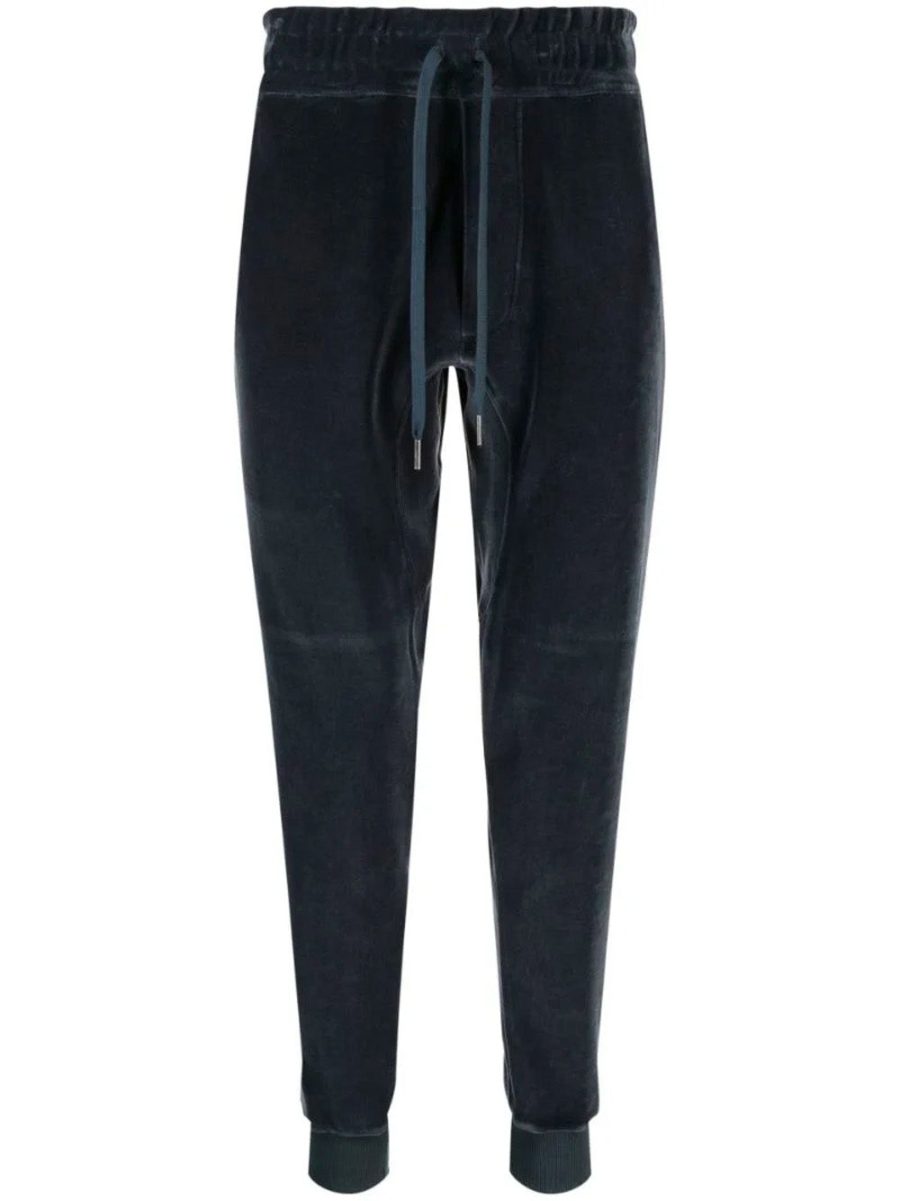 TOM FORD Cut And Sewn Velour Track Pants Navy