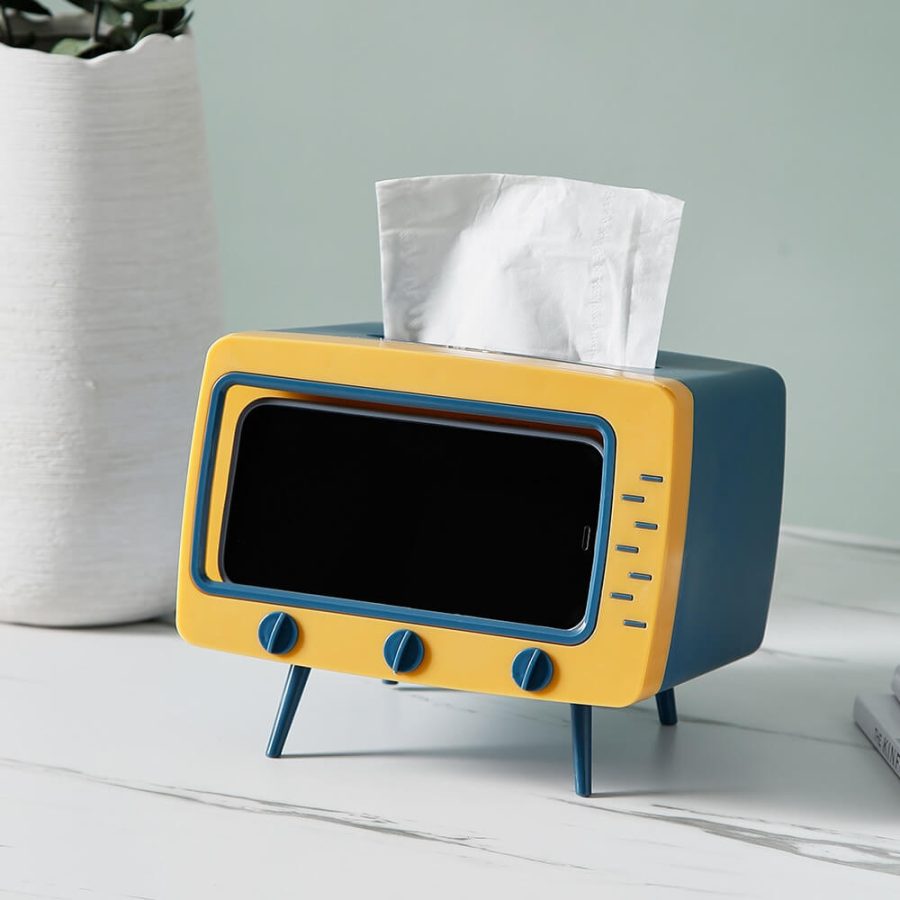 TV Tissue Box For Hands Free Movie Sessions