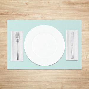 Tiffany Blue Solid Color Dining Set Of 4 Placemats - Aperturee