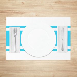 Tiffany Blue White Simple Dining Set Of 4 Placemats - Aperturee