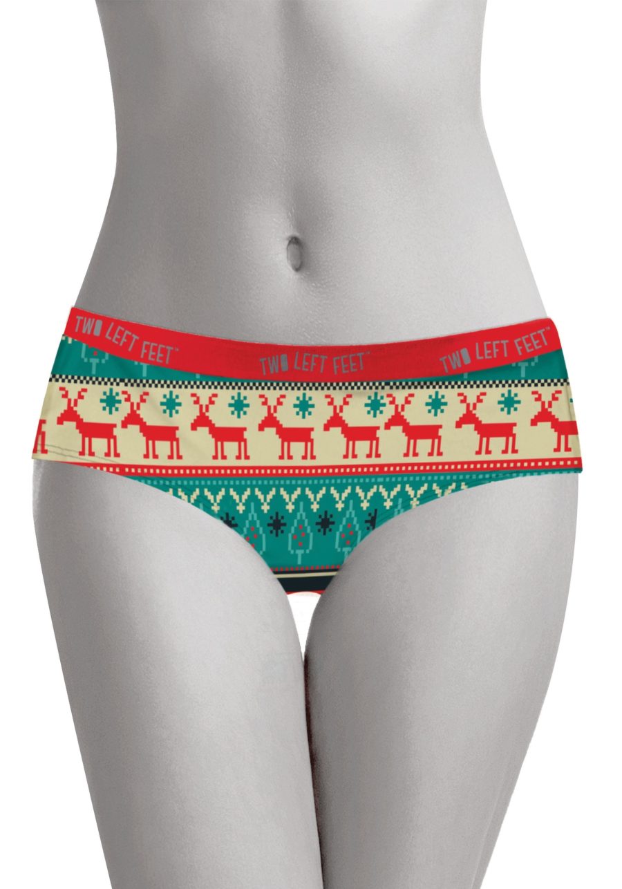 Two Left Feet 'Reindeer Xing' Christmas Women's Underwear