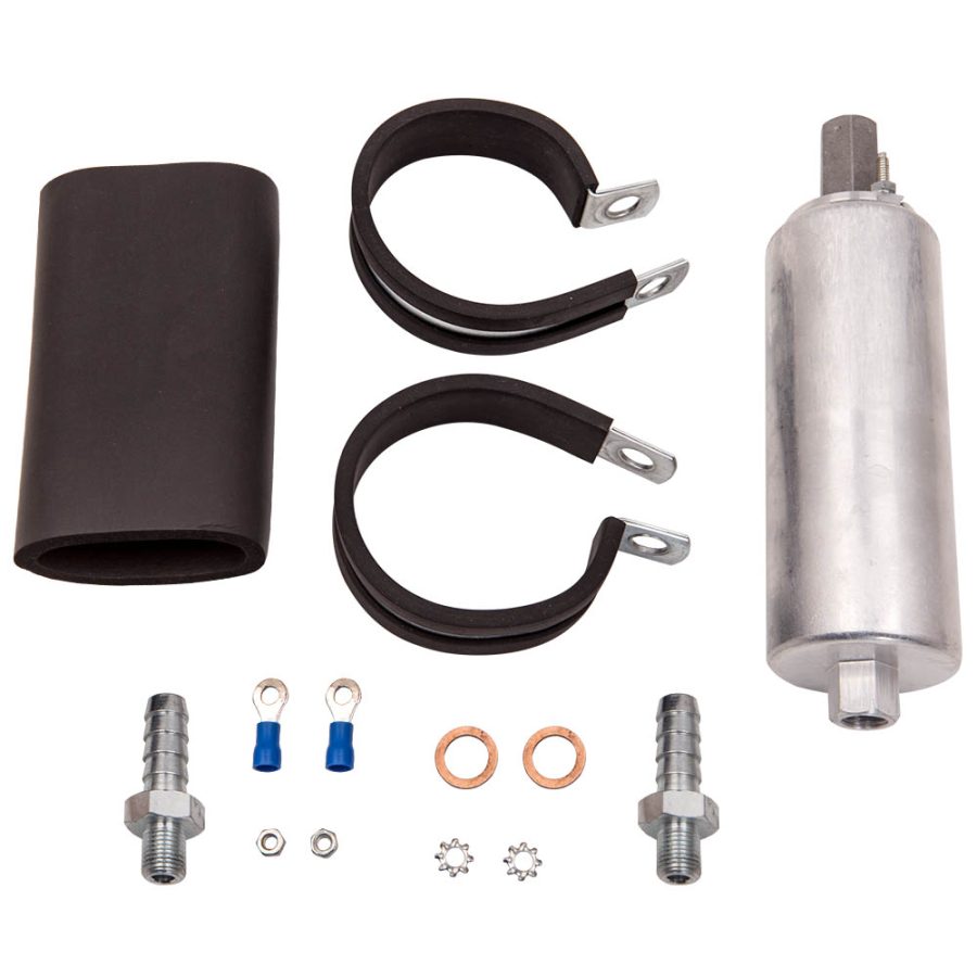 Universal High Flow and Pressure External Inline 255LPH Fuel Pump Kit Set GSL392