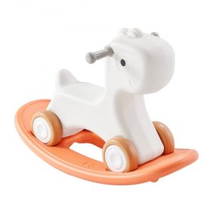 VEVOR 3 in 1 Rocking Horse for Toddlers 1-3 Years, Baby Rocking Horse with Detachable Balance Board and 4 Smooth Wheels, Support up to HDPE Material 80 lbs Kids Ride on Toy, 40° Swinging, Red